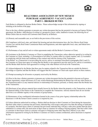 Free New Mexico Agreement Land Form